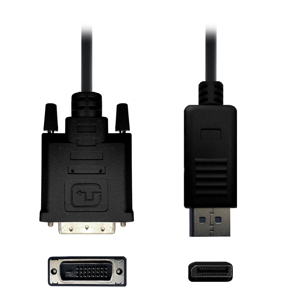 Axceltek Display Port (M) to DVI (M) Cable 2M (CDPDVI-2)