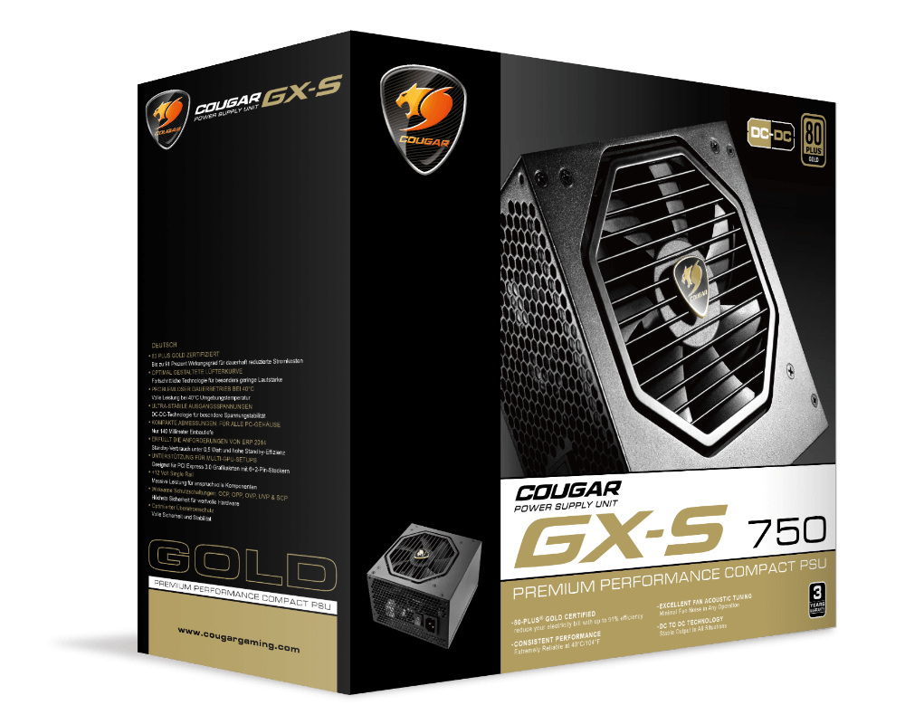Cougar 750W GX-S750 80Plus Gold Power Supply