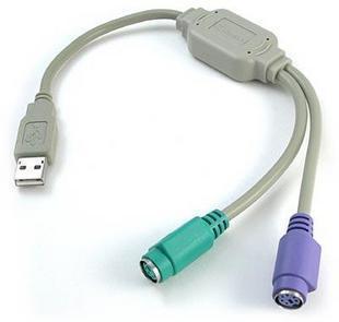 USB to 2 x PS/2 Cable Adaptor